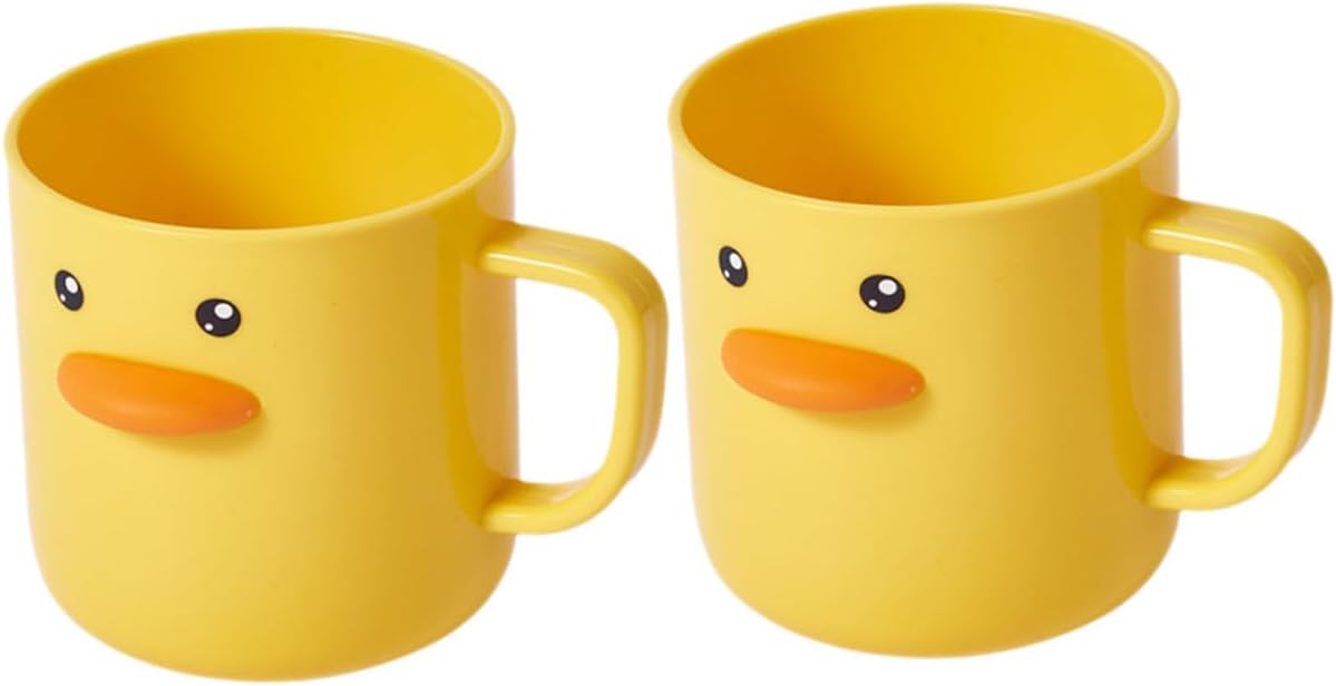 PRETYZOOM 350ml Toothbrush Holder Reusable Bath Mug