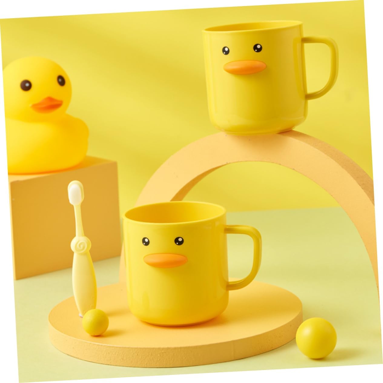 Hemobllo 2pcs Cartoon Toothbrush Cups
