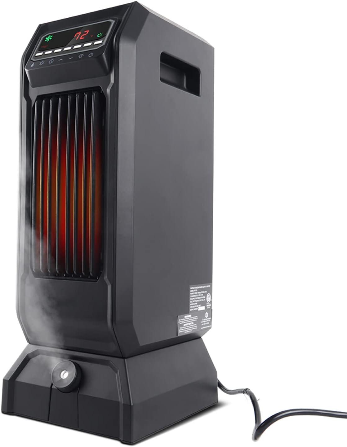 LIFESMART 2-in-1 Space Heater with Humidifier 1500W Oscillating Remote Control Timer