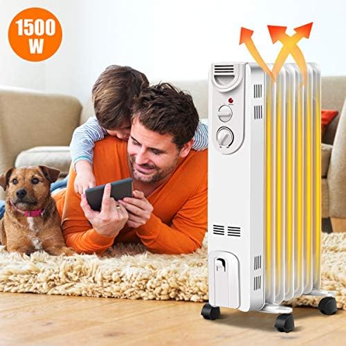 ARLIME 1500W Oil Filled Radiator Heater with Thermostat 1
