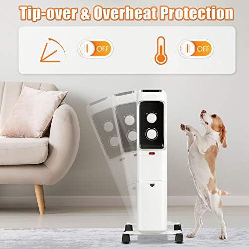 ORALNER Oil Filled Radiator Heater with 3 Modes and Safety Features