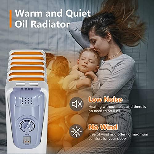 ARLIME 1500W Oil Filled Radiator Heater with 3 Heat Settings