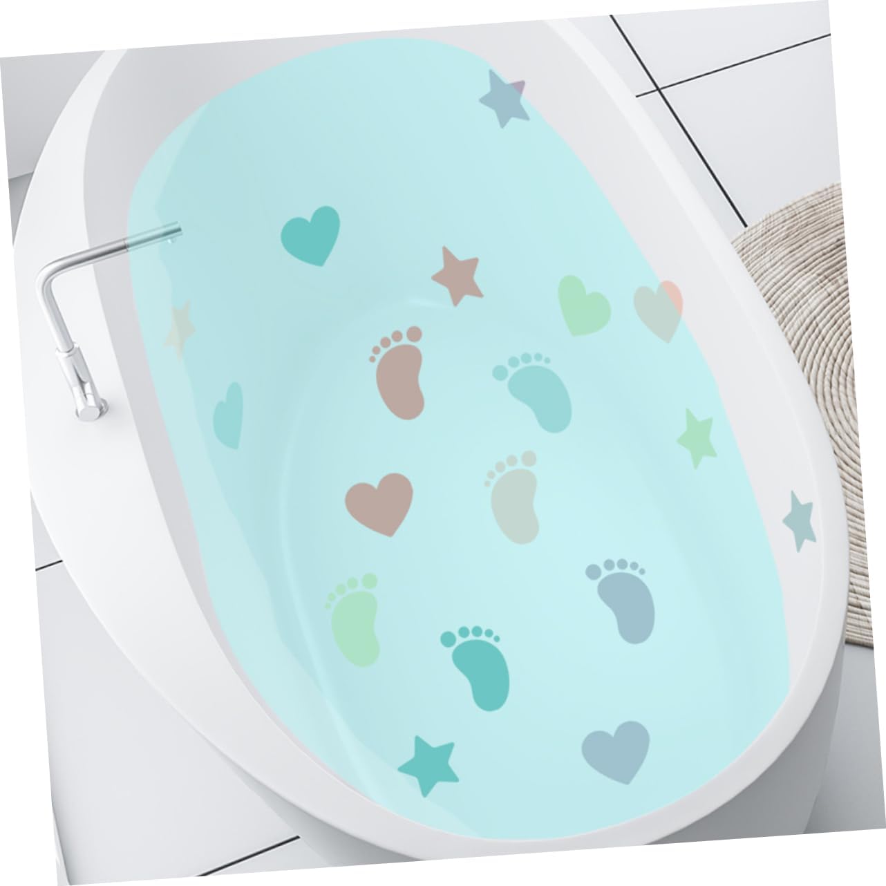 Cabilock Anti-Slip Bathtub Stickers Set 6 Sheets