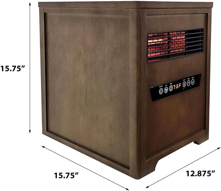 Country Living Infrared Space Heater with LED Touchscreen and Remote Control