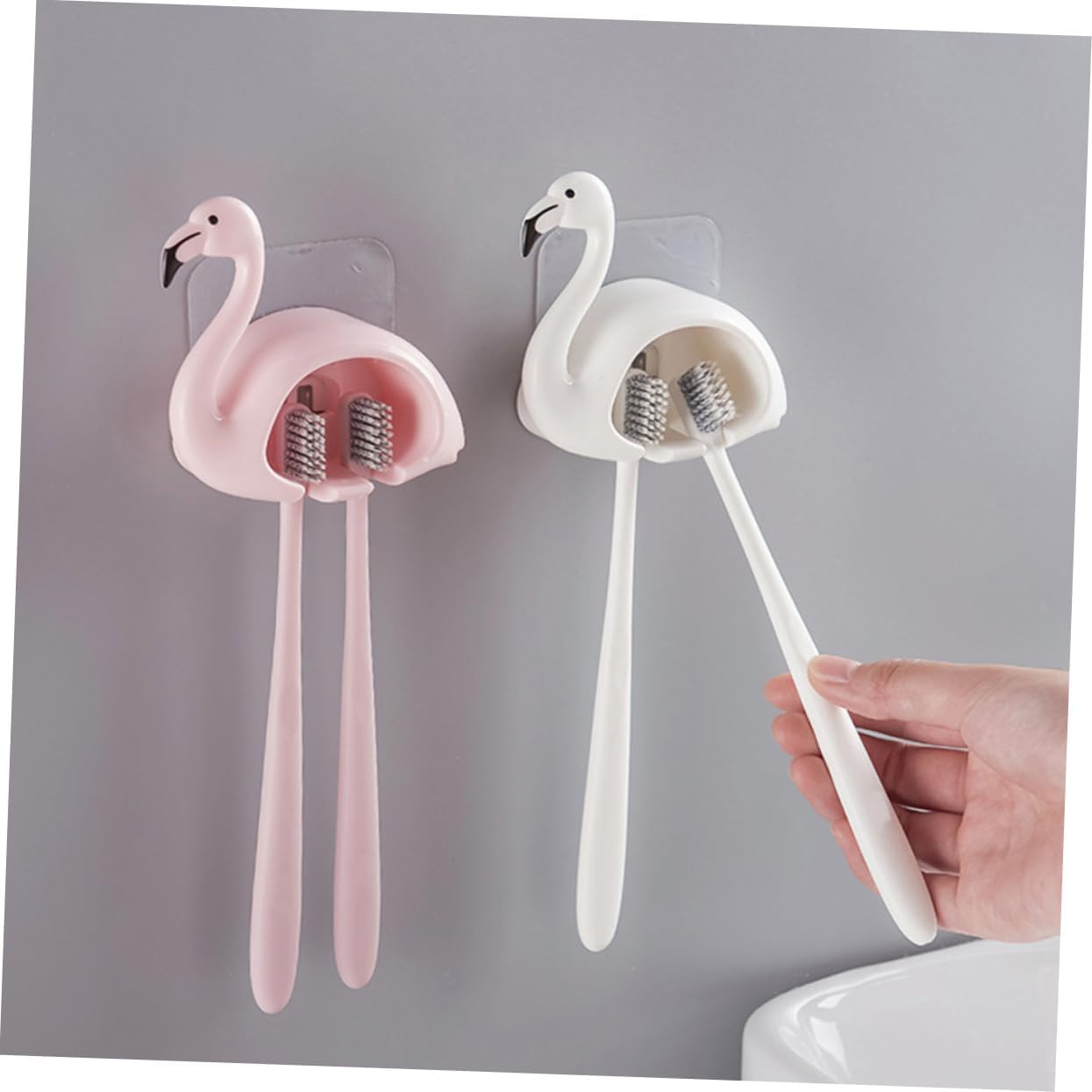 Happyyami Cartoon Toothbrush Holder 2 Pack