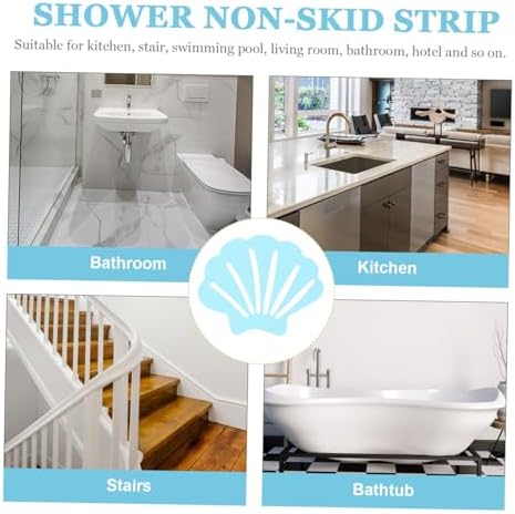 30Pcs Shell Shaped Bath Stickers Non-Skid Decals