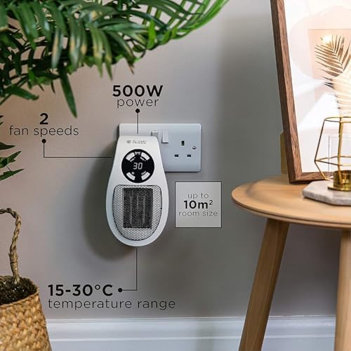 TONSAN 500W Electric Fan Heater with LED Display and Adjustable Thermostat 1