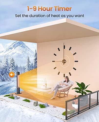 Haimmy 42in Infrared Heater with Remote and 9 Heat Levels