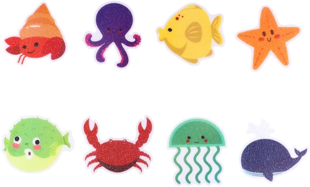PRETYZOOM Cartoon Sea Creature Bathtub Stickers