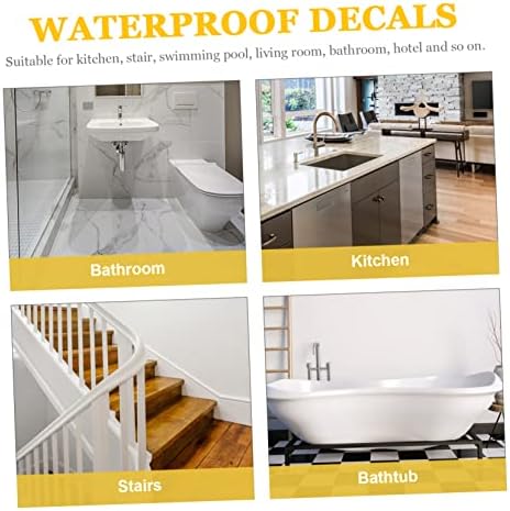 Hohopeti 12pcs Yellow Bath Stickers Non-Slip Safety Decor