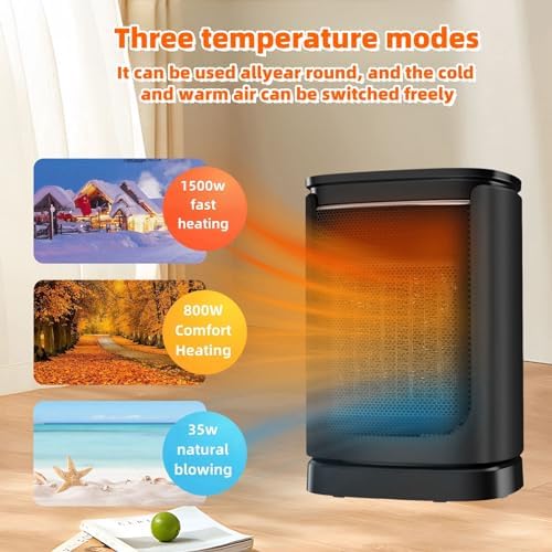 Aidejah 1500W Electric Ceramic Space Heater with 12H Timer