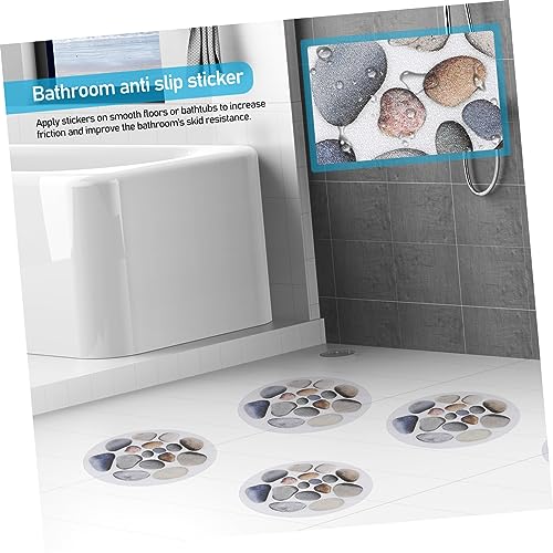 12 Pack Non-Slip Stone Bathtub Stickers for Safety and Style