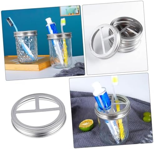 ABOOFAN 5 Pcs Stainless Steel Jar Lid Holder Set