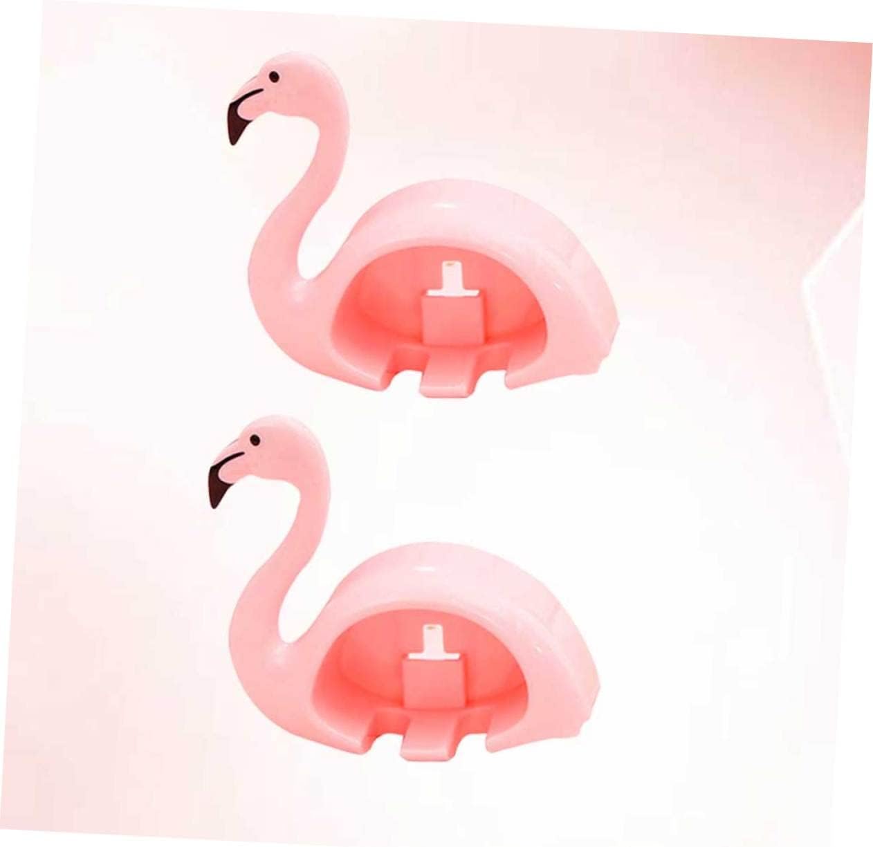 Cute Pink Flamingo Toothbrush Holder Suction Cup Wall Mount