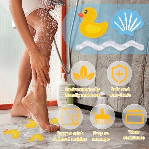 Orizizhic 32 Pcs Non-Slip Bathtub Stickers Kit
