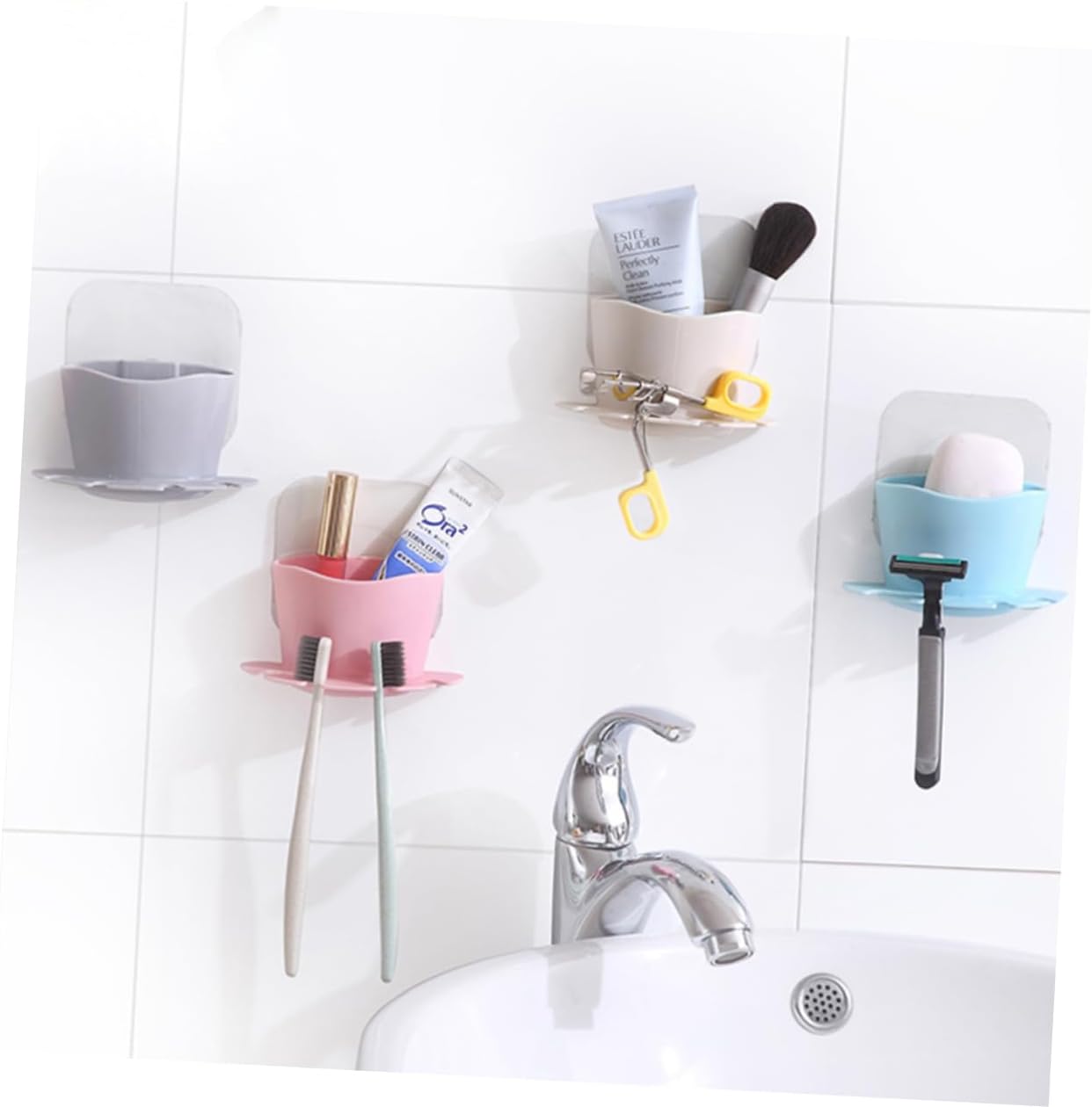 TOPPERFUN Suction Toothbrush Holder Set
