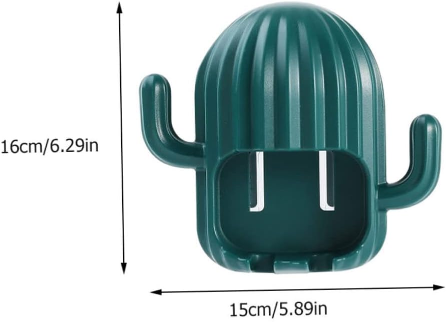 FONDOTIN 4Pcs Cactus Wall Mounted Toothbrush Holder