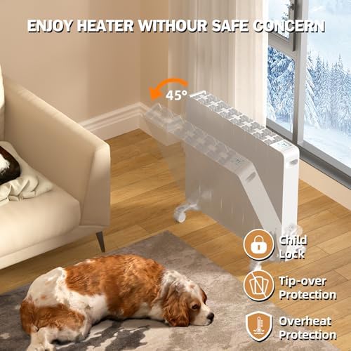 Eueiriup 1100W Electric Wall Heater with LED Display 1