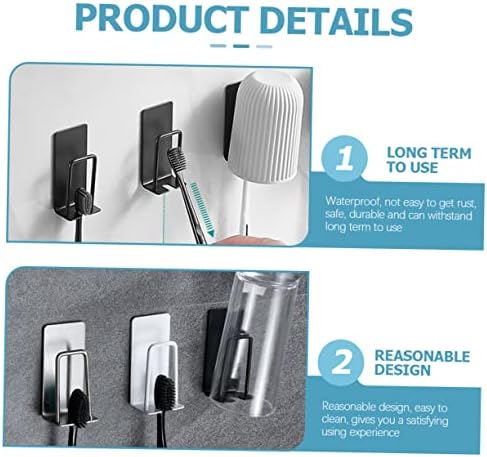 BEBEMOKO 2Pc Wall-Mounted Toothbrush Holder Set