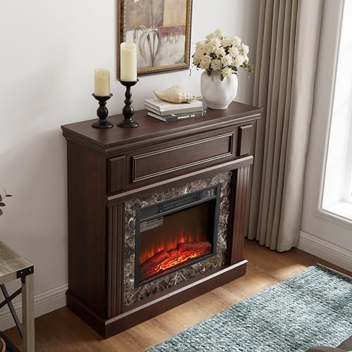 43 Electric Fireplace with Mantel and TV Stand