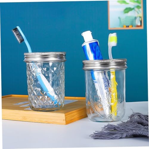 JECOMPRIS 5Pcs Wide Mouth Jar Lids for Bathroom Holders
