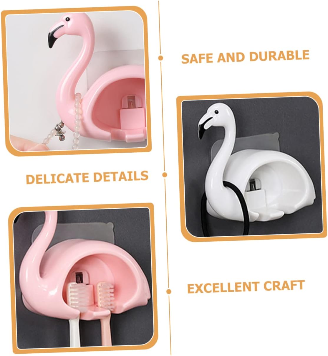 PRETYZOOM Wall Mounted Toothbrush Holder with Hollow Design