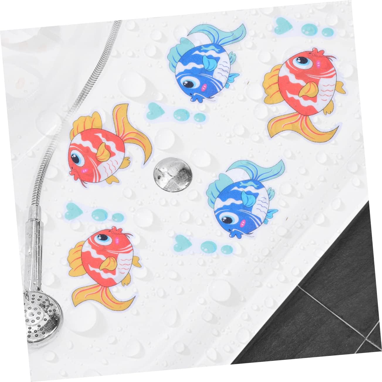 Ciieeo 6 Pack Fish Design Anti-Slip Stickers for Bathtub and Shower