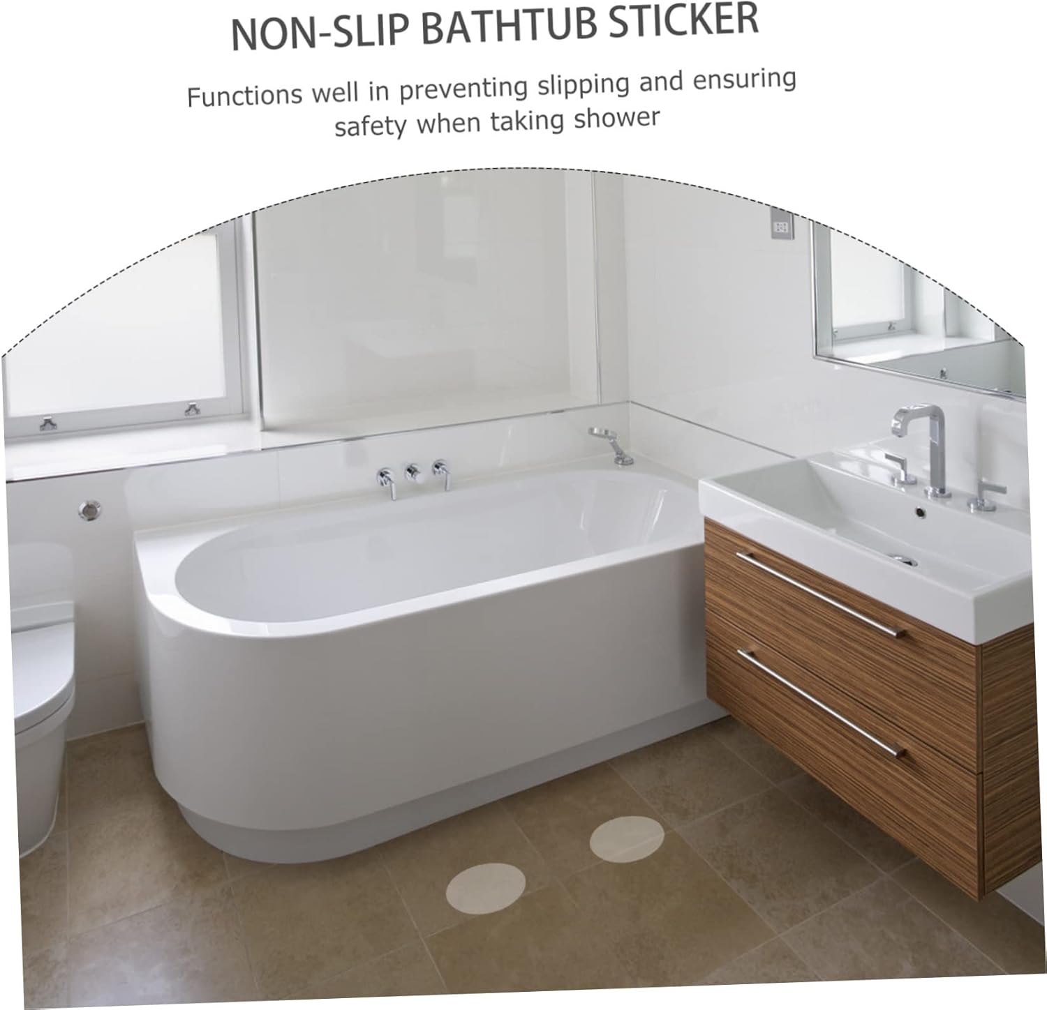 12 Pack Non-Slip Bathtub Stickers Yellow Black