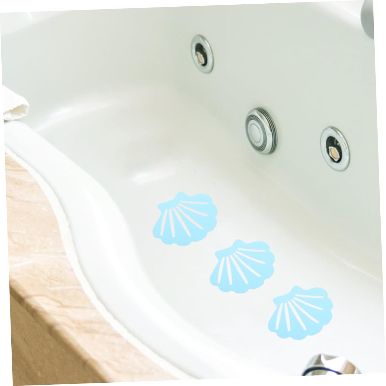 12 Pcs Shell Design Non-Slip Bath Tub Stickers 1