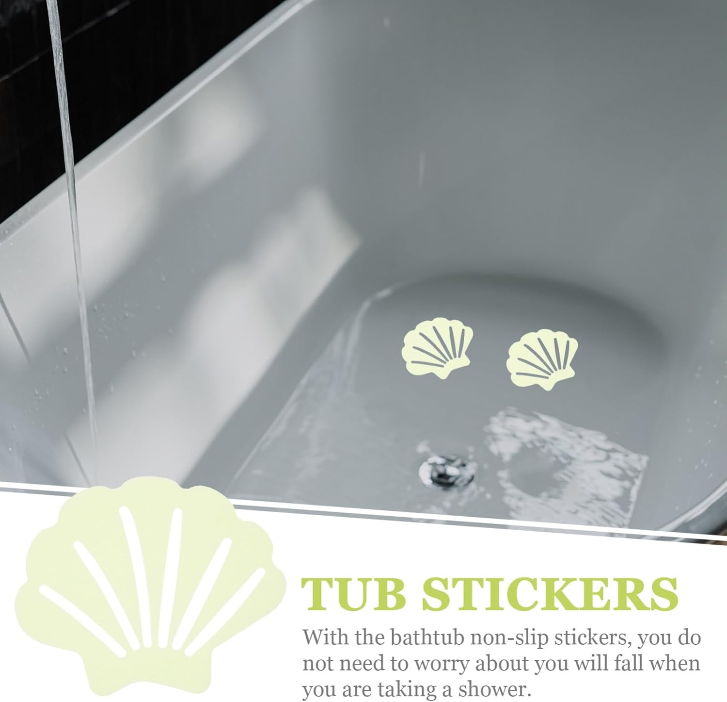Zerodeko Non-Skid Bathtub Stickers 30pcs Self-Adhesive