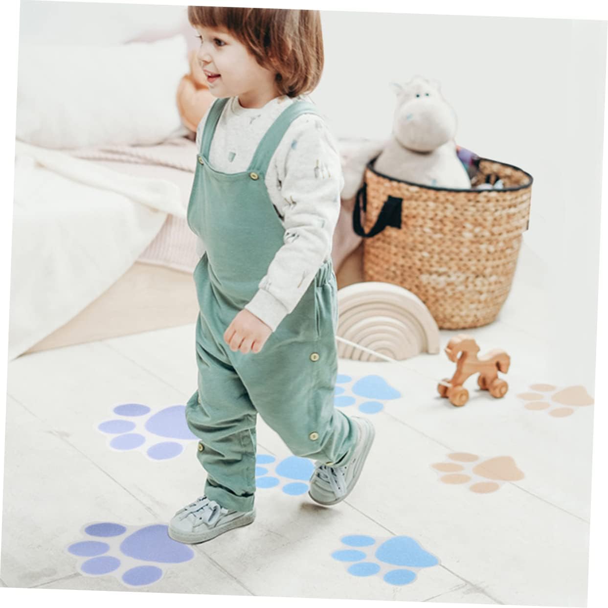 10pcs Cartoon Paw Waterproof Bathtub Decals for Kids