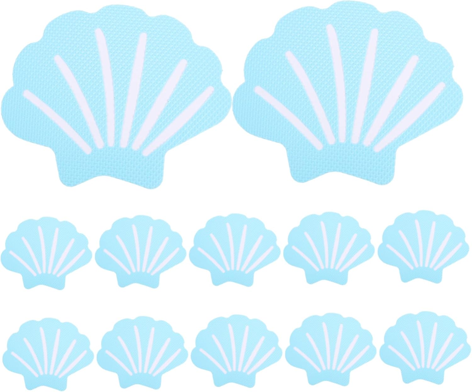 Mobestech 12Pcs Shell Shaped Non Slip Bathtub Stickers