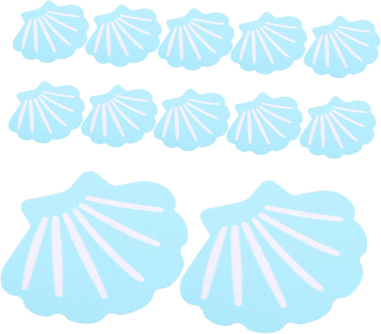 Ciieeo 12pcs Shell Design Non-Slip Bath Stickers