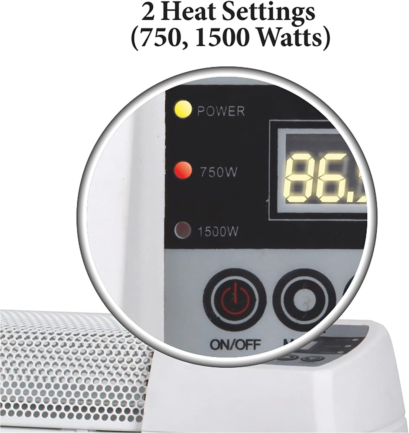 Optimus 30 Baseboard Convection Heater with Digital Display and Thermostat