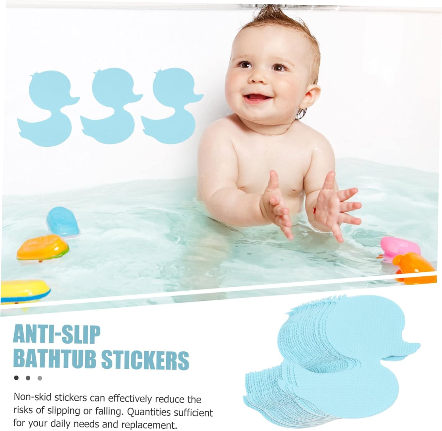 LIFKOME Non-Slip Bathtub Stickers 24pcs