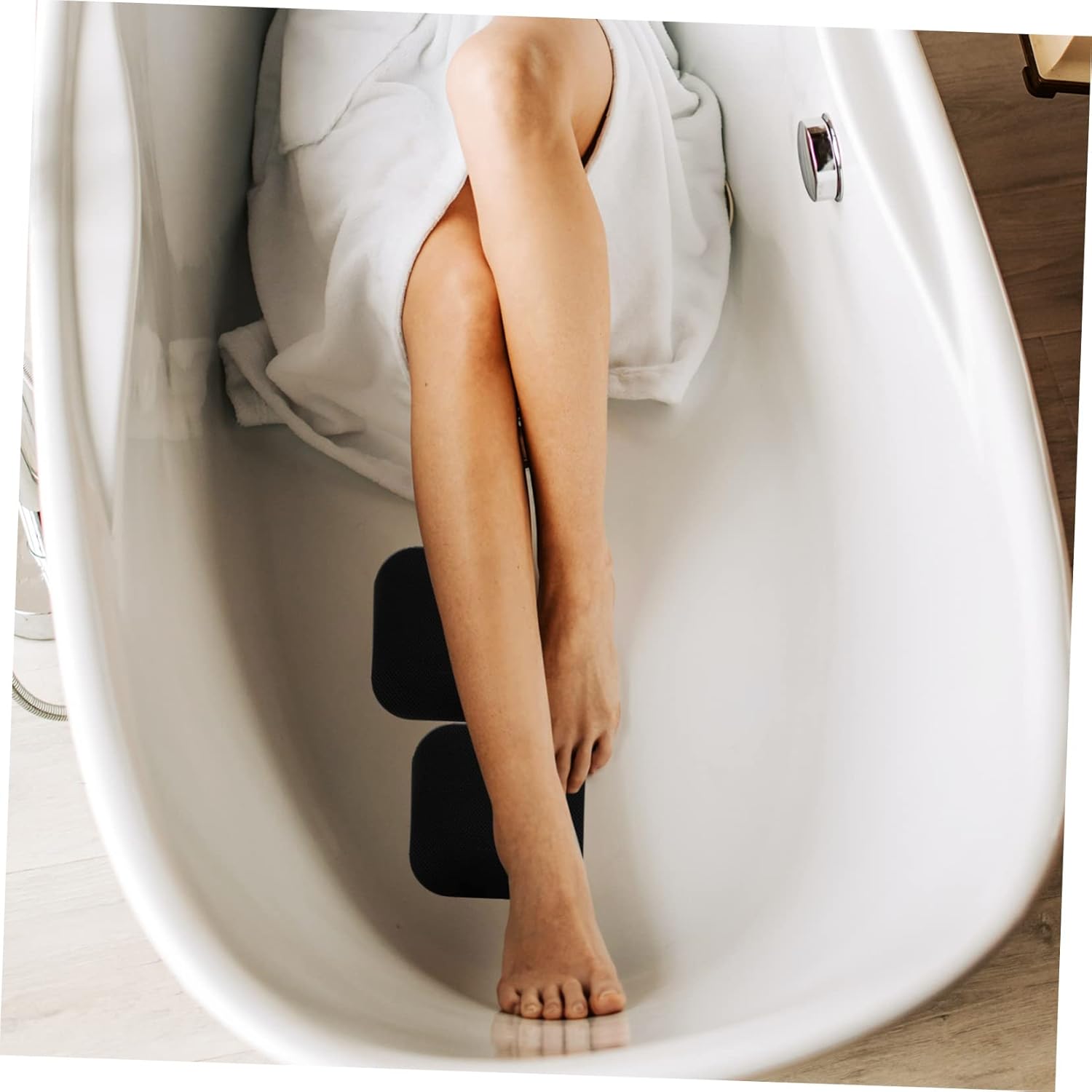 WOONEKY Non Slip Bath Mats with Strong Adhesive
