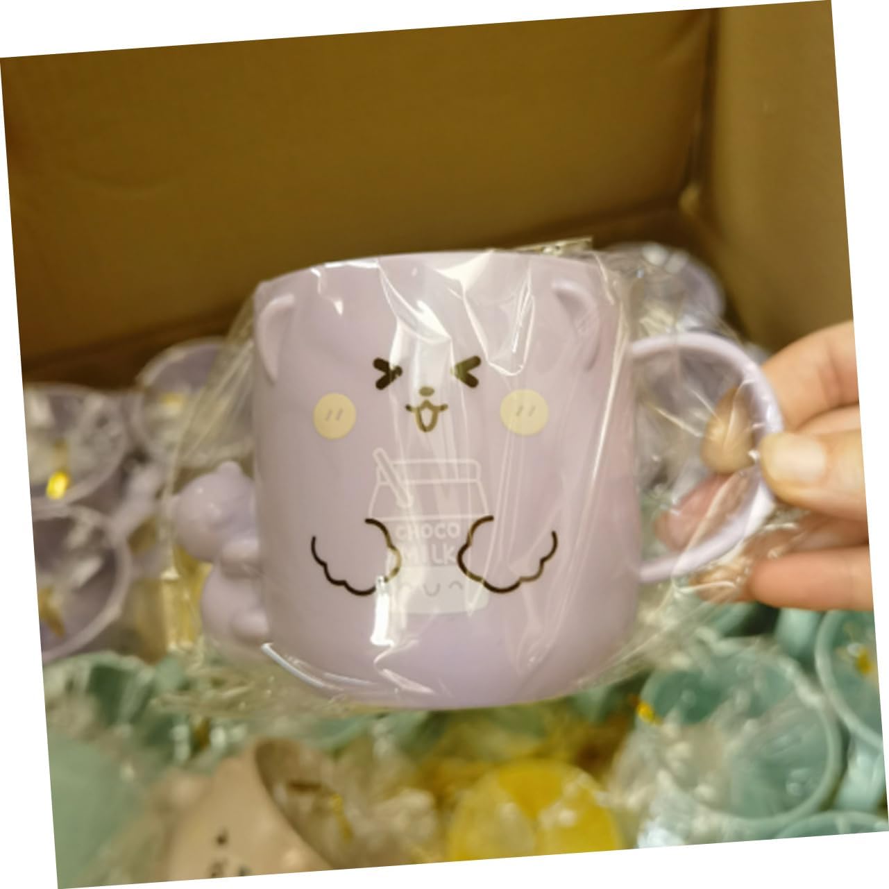 2Pcs Cute Cartoon Mouthwash Cups