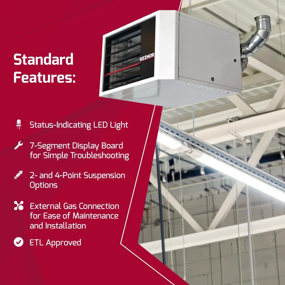 Reznor 120000 BTU Propane Garage Heater with Z-Vent Kit