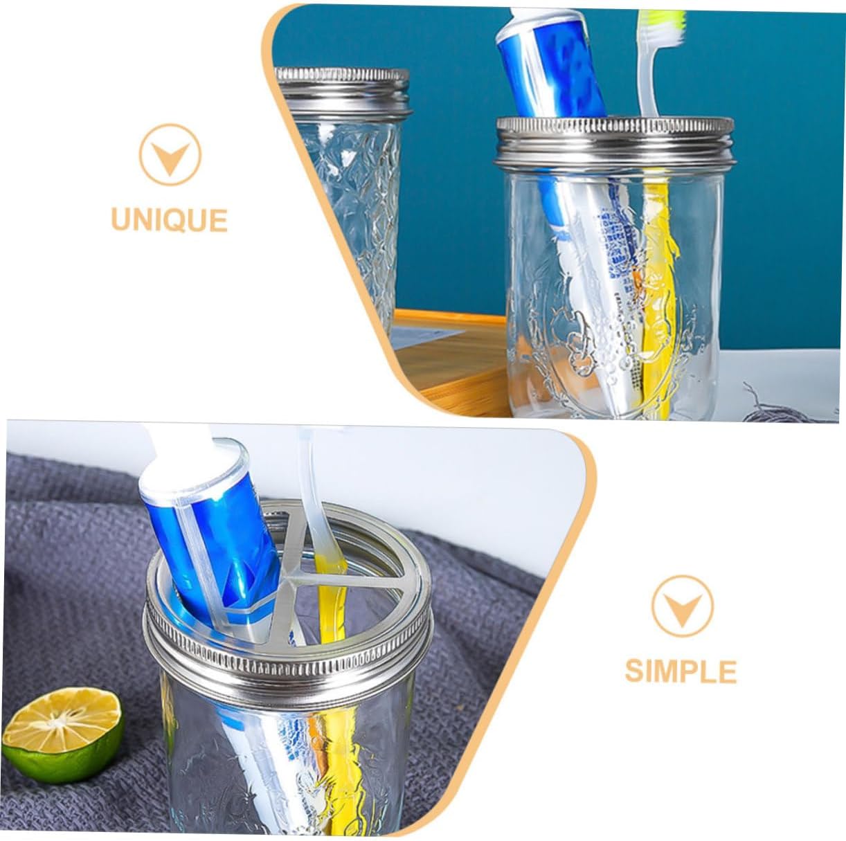 5Pcs Wide Mouth Jar Lid for Toothbrushes and Toothpaste