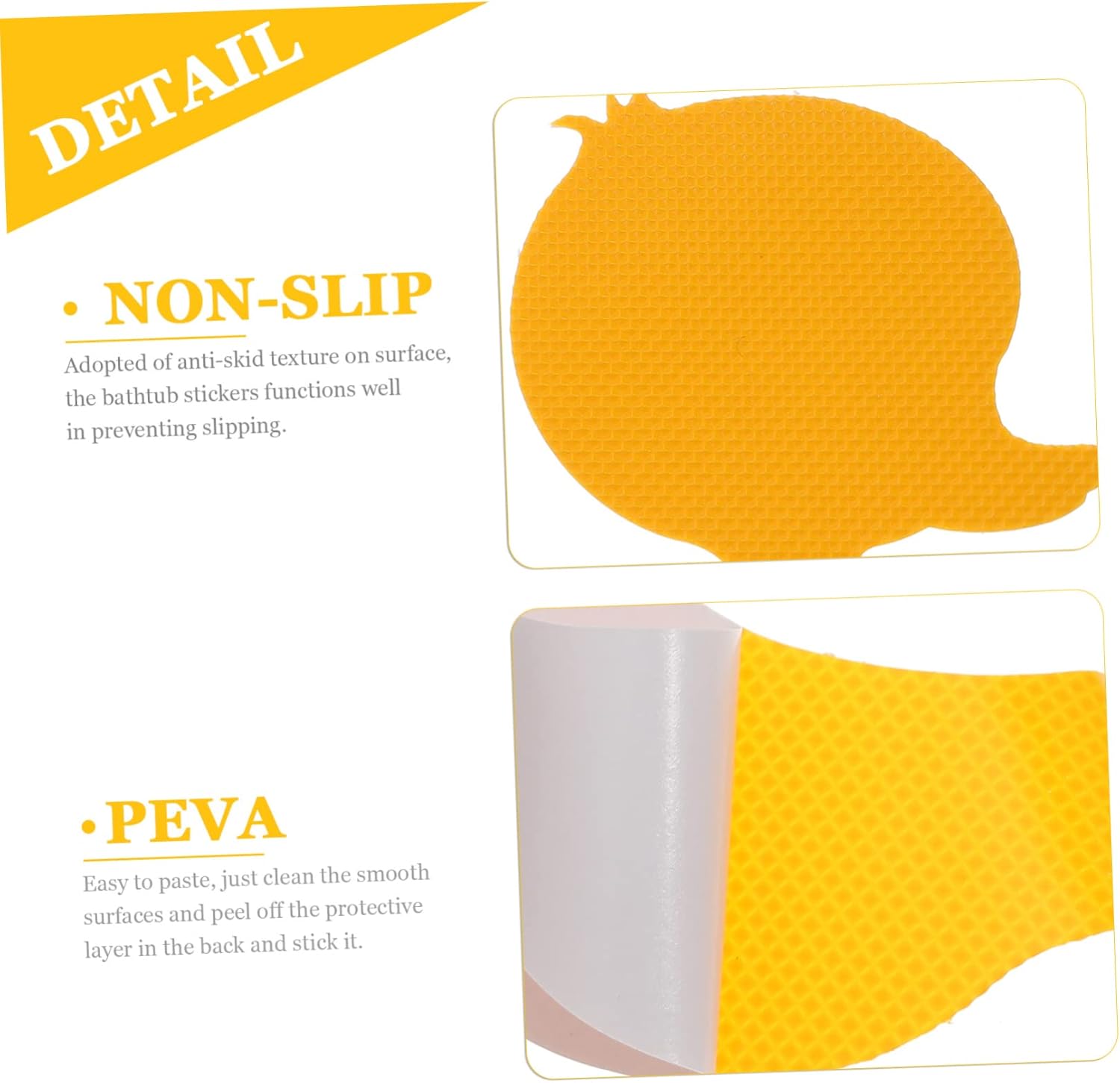 Amosfun 12pcs Non-Slip Bathtub Stickers with Duck Design