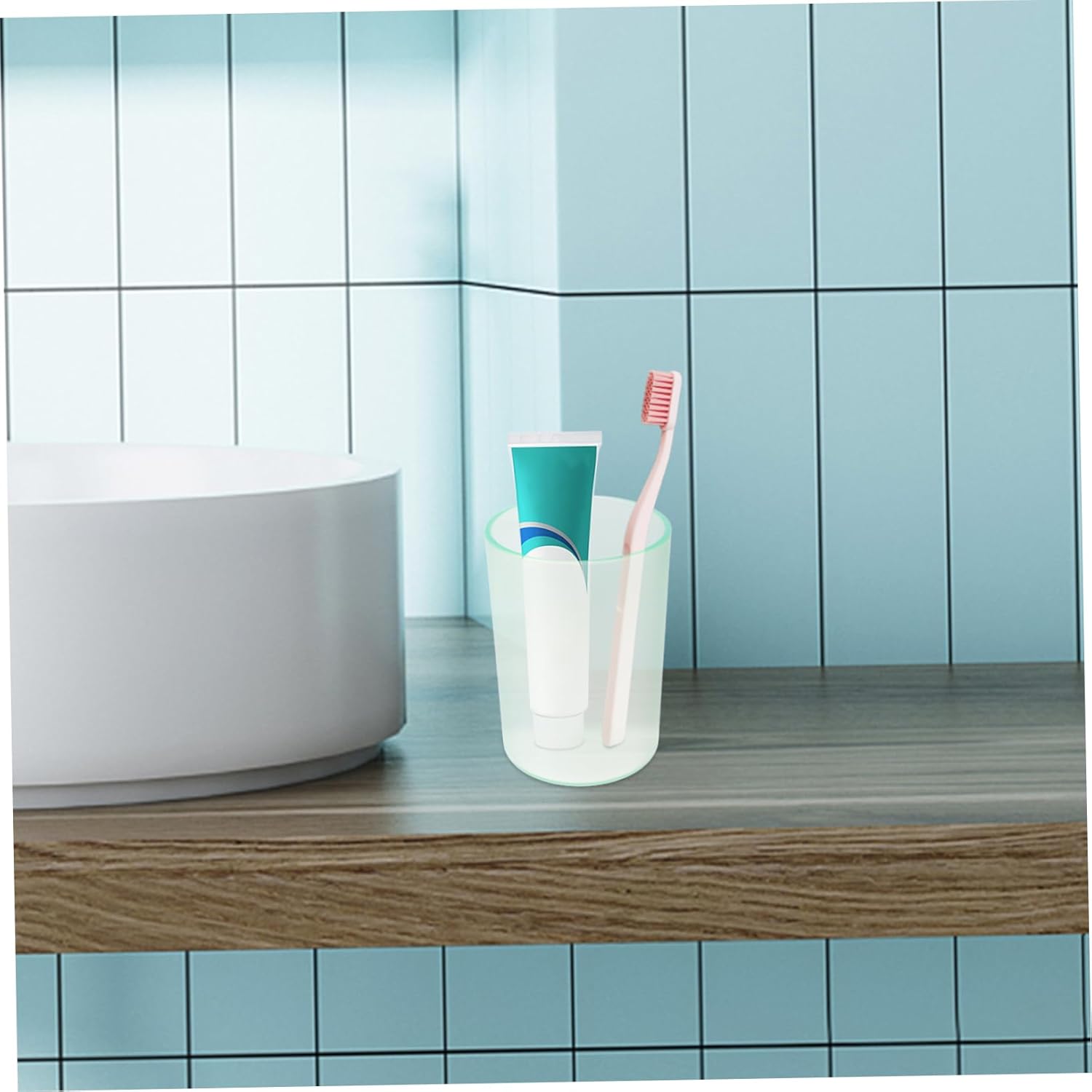 VICASKY Transparent Toothbrush Cup Holder