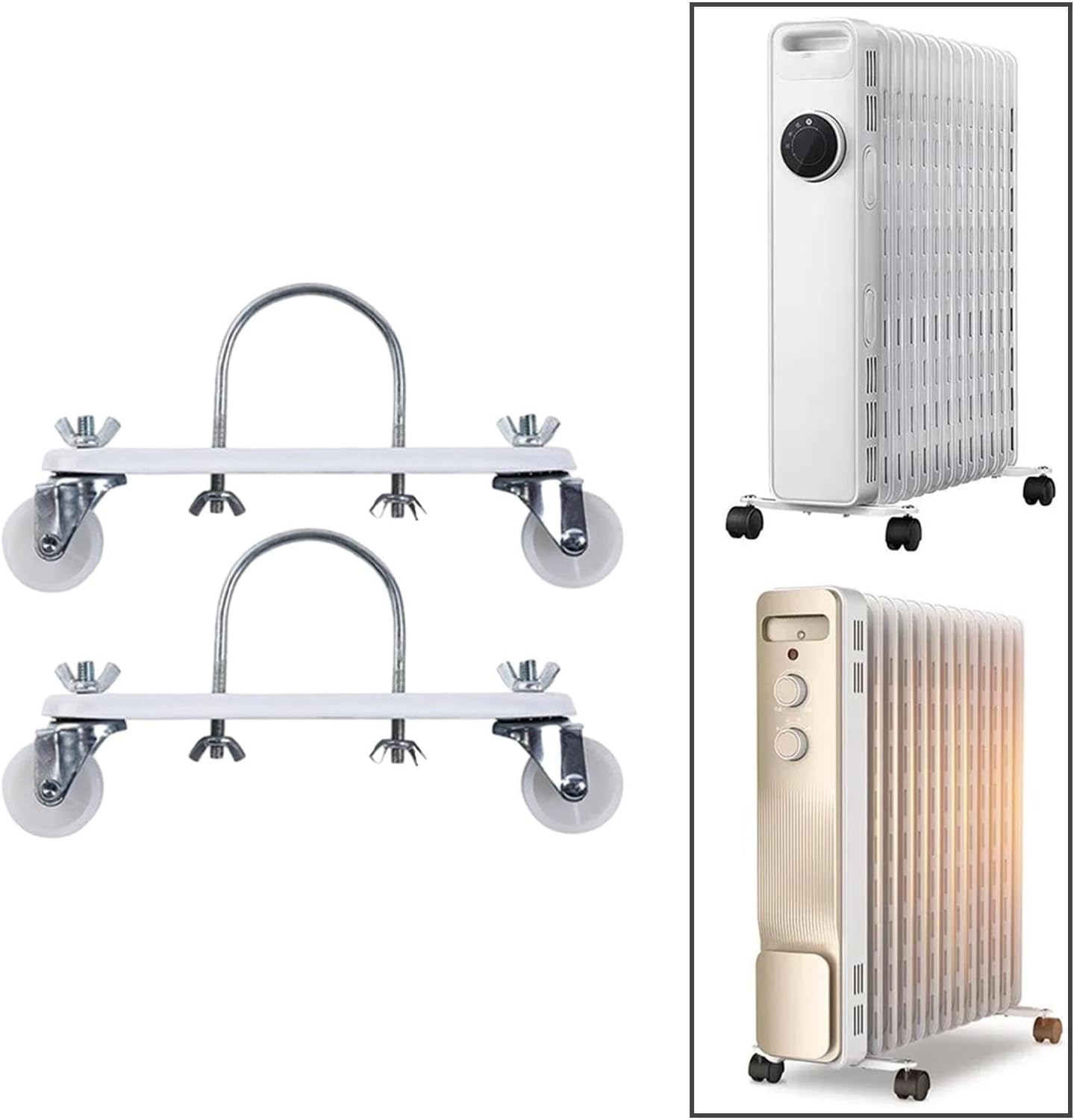 Electric Heater Holder with 360 Degree Rotating Wheels