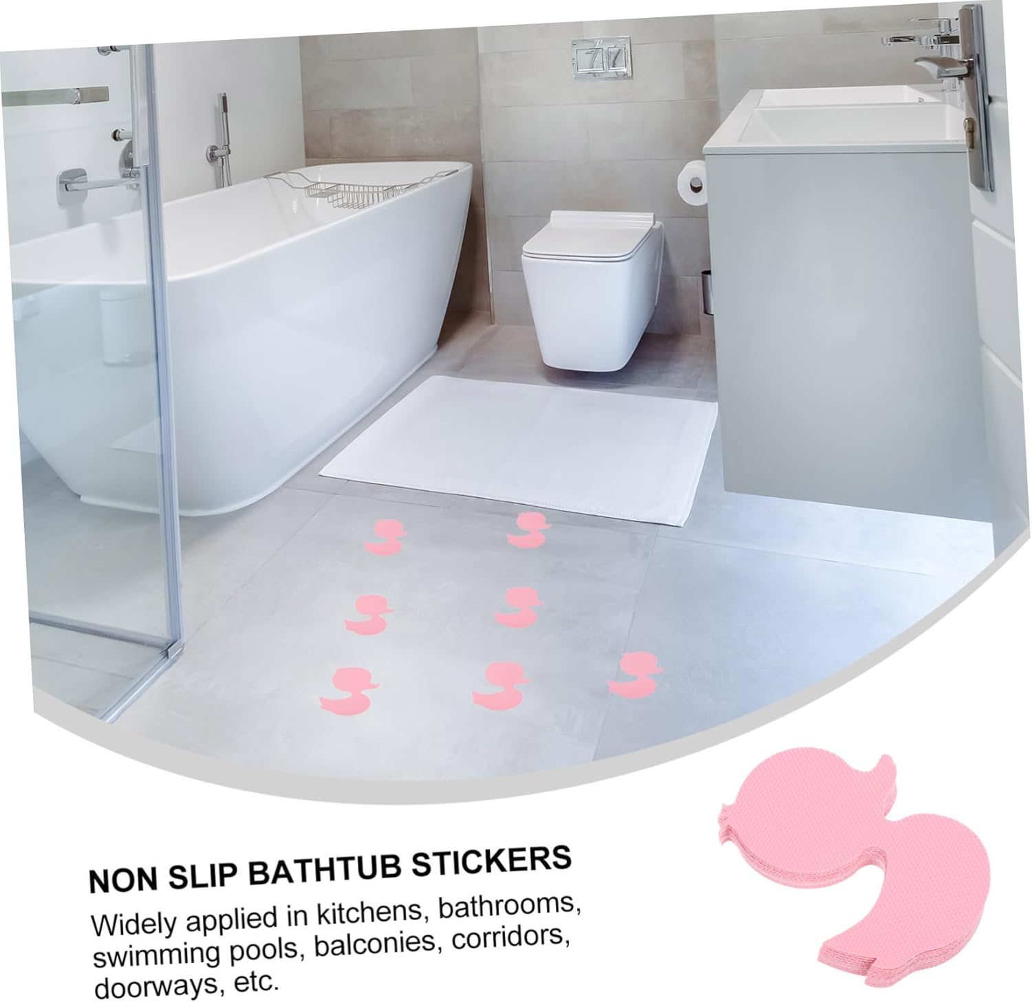 PRETYZOOM 12pcs Non-Adhesive Safety Stickers for Bath and Shower
