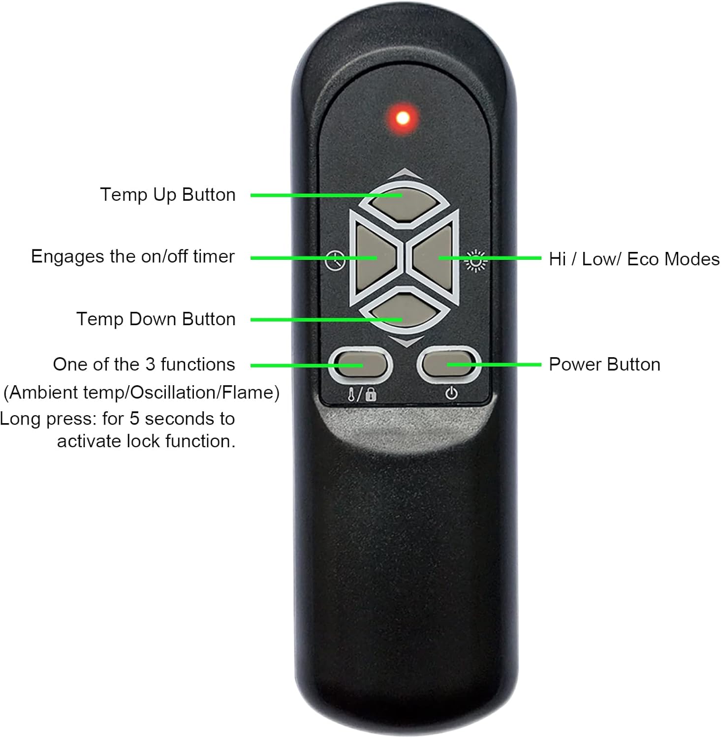 Remote Control for Life Smart Portable Electric Infrared Quartz Space Heater