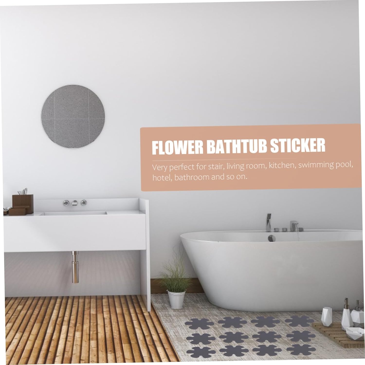 Alipis 20pcs Non-Slip Bath Tub Stickers for Smooth Floors