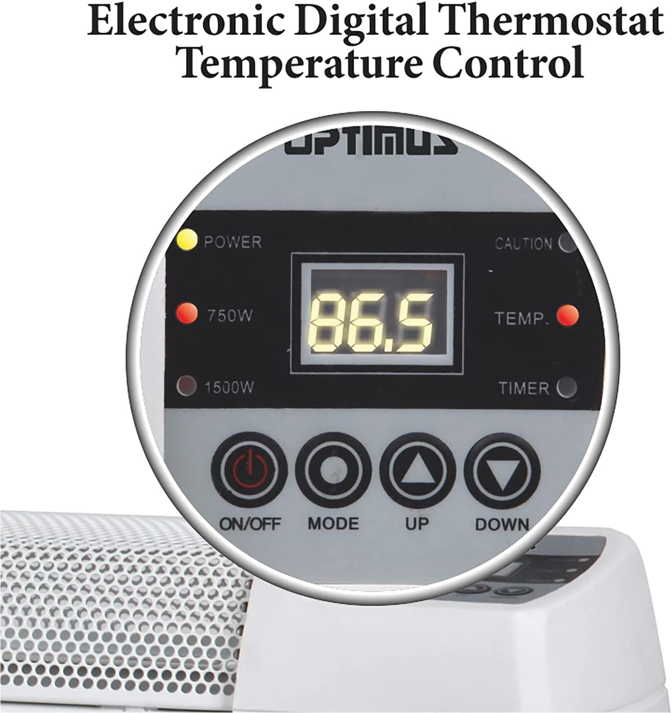 Optimus 30 Baseboard Convection Heater with Digital Display and Thermostat
