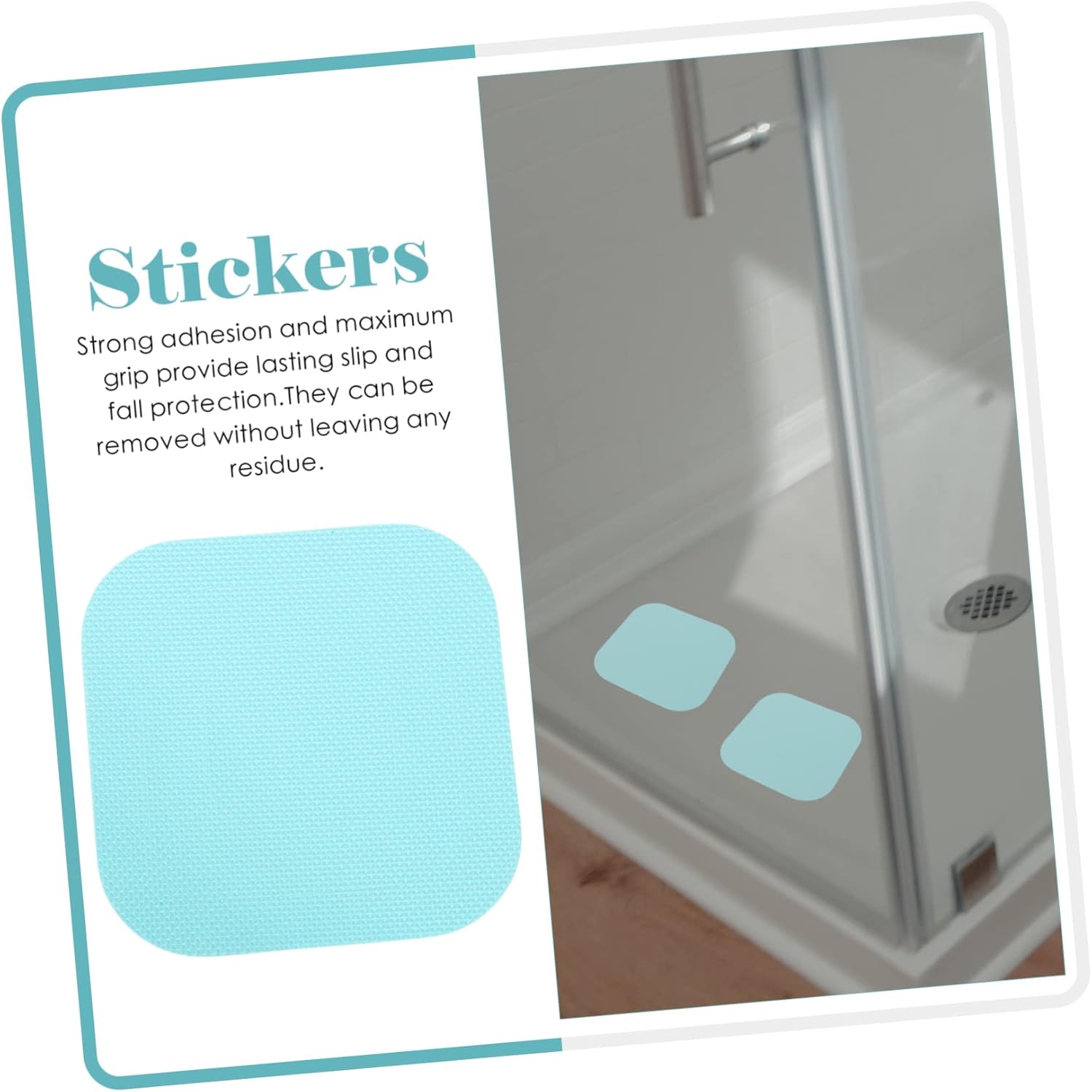 36Pcs Blue Non-Slip Bathroom Stickers for Safety 1
