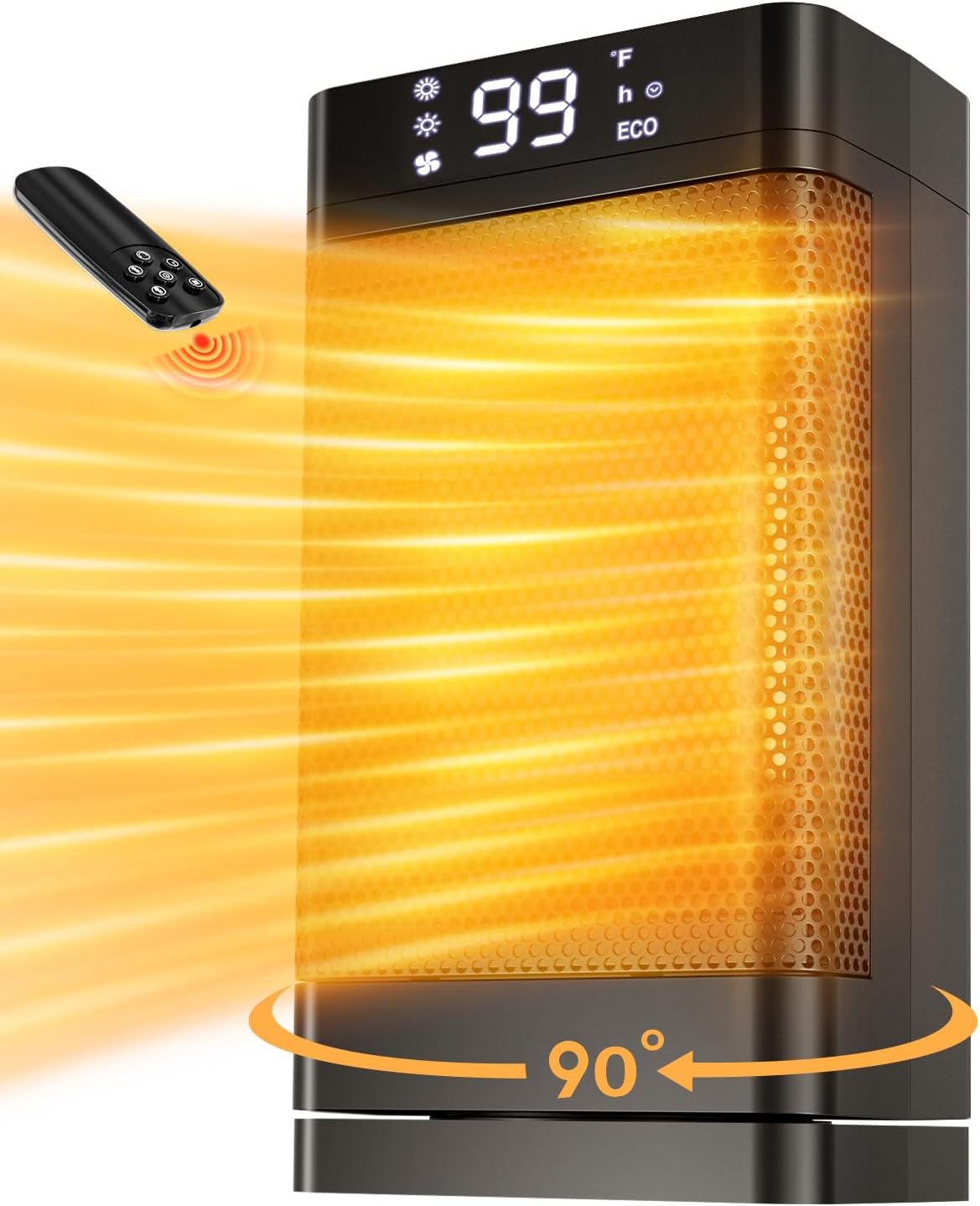PGYIOO 1500W Space Heater with 12 PTC Ceramic Elements