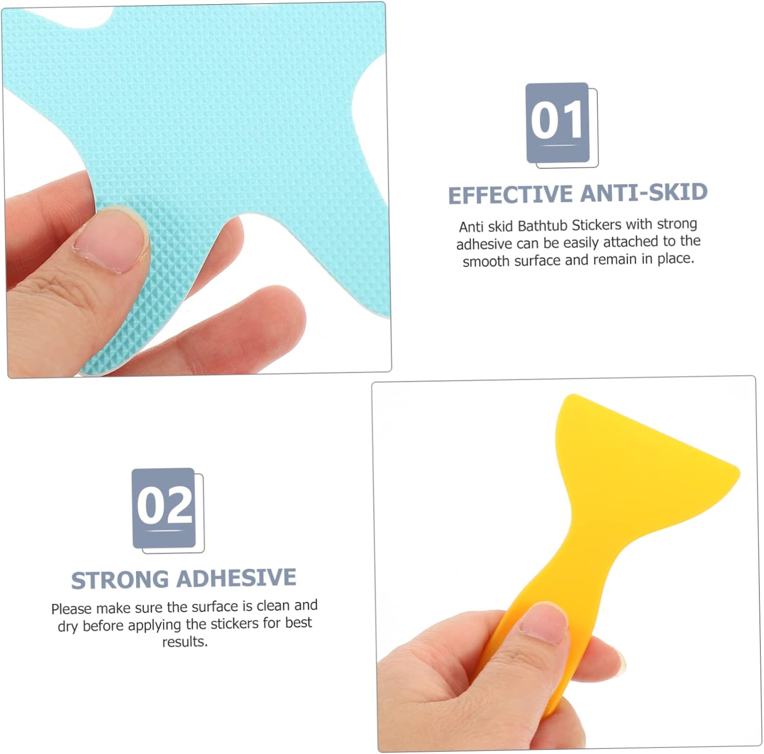 Slip-Proof Bathtub Stickers for Safety and Decor