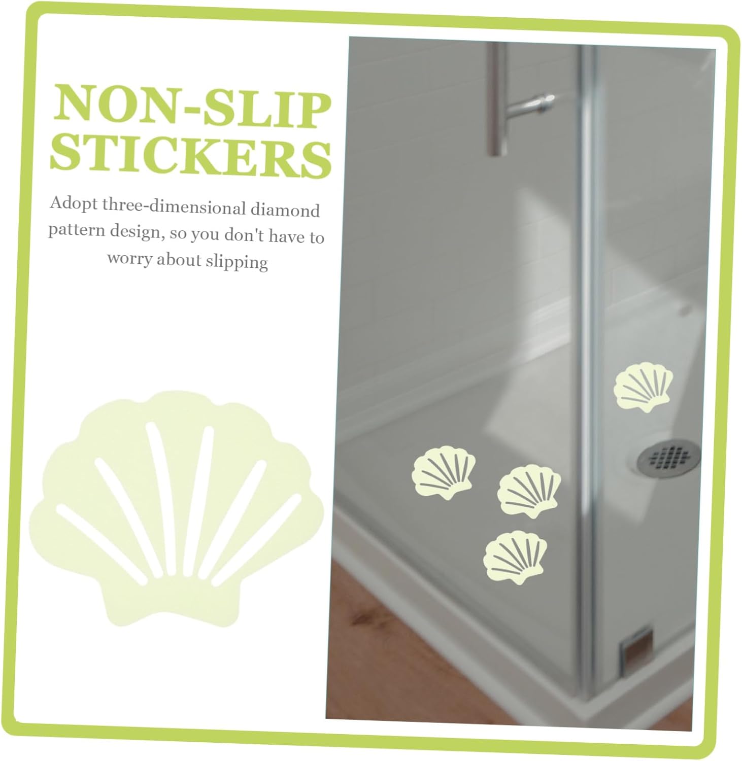 MAGICLULU 30Pcs Shell Shape Non-Slip Shower Stickers